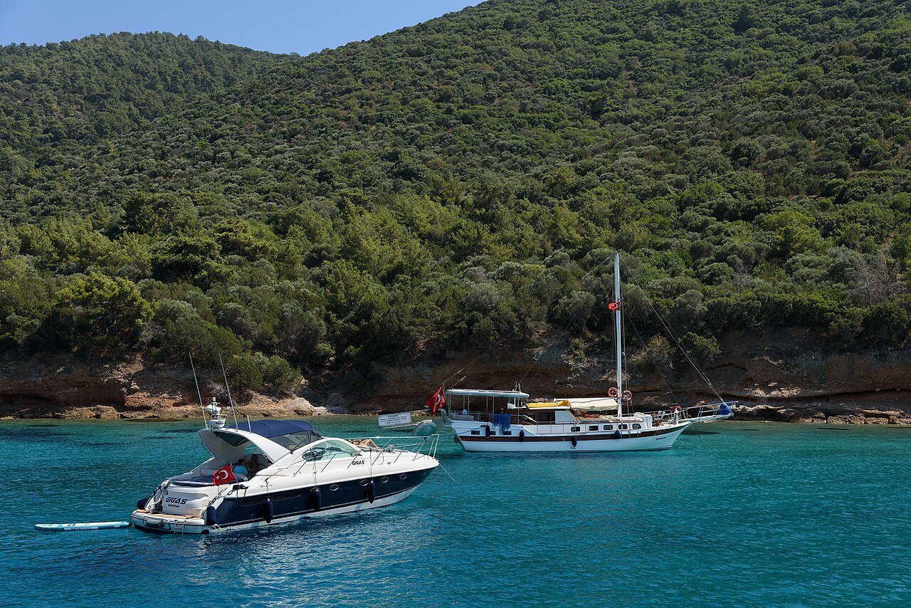 Karaada Black Island near Bodrum Turkey