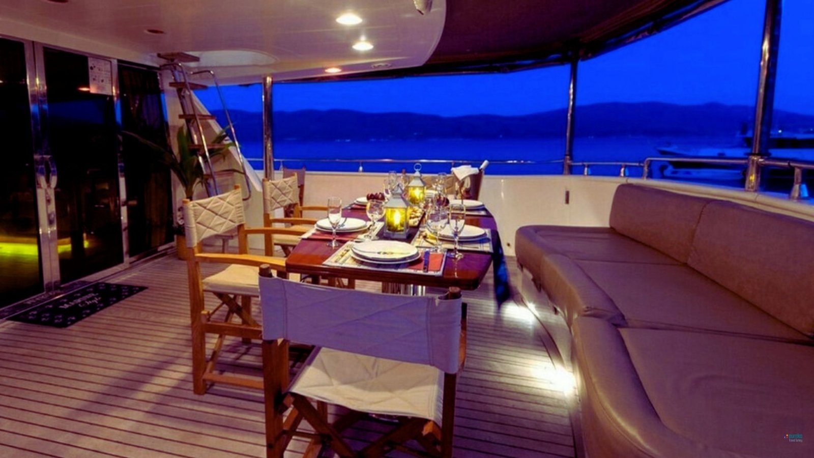 Private yacht interior in Bodrum