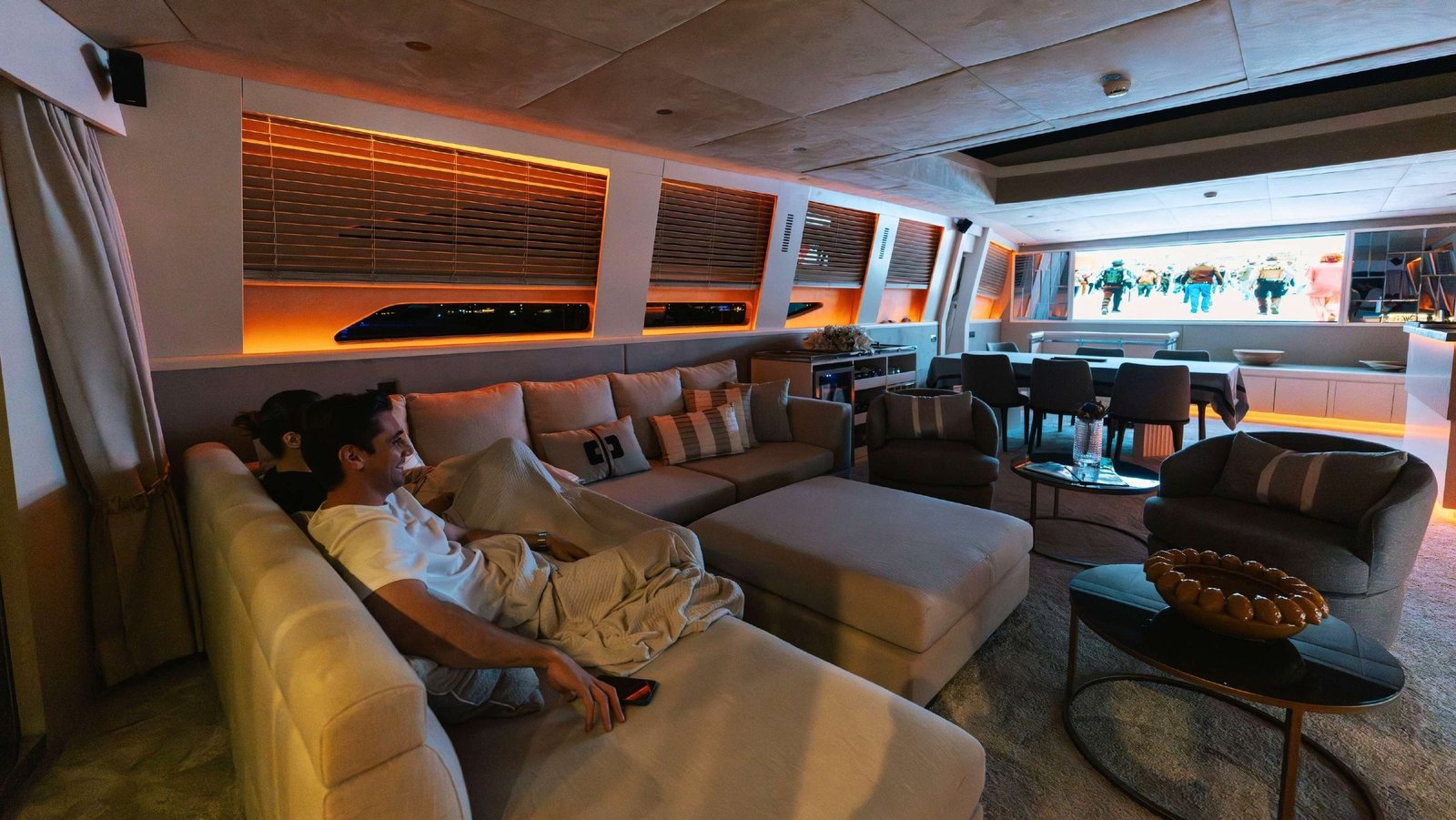 LUX-KYN evening saloon on luxury yacht in Bodrum